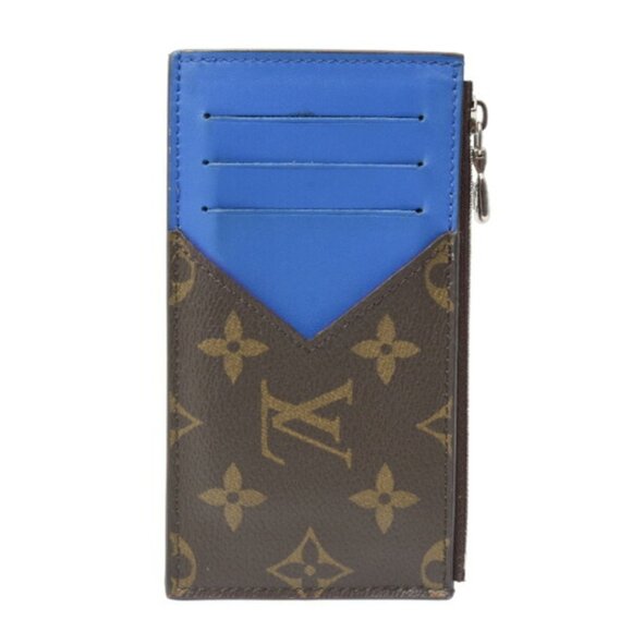 LOUIS VUITTON Blue Monogram Card Holder - Picture 1 of 10